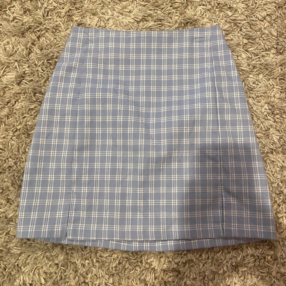 Brandy Melville Blue checkered skirt
